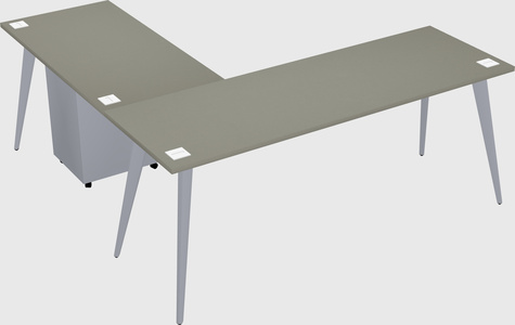 Modern l-shaped office desk