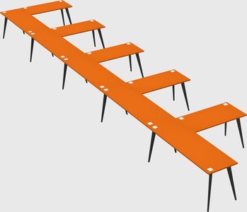 Modern l-shaped office desk