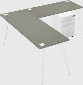 Modern l-shaped office desk