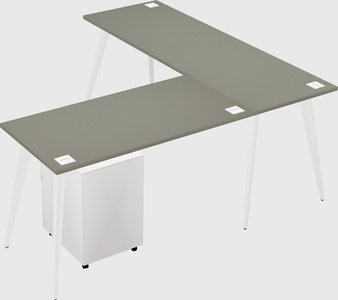 Modern l-shaped office desk