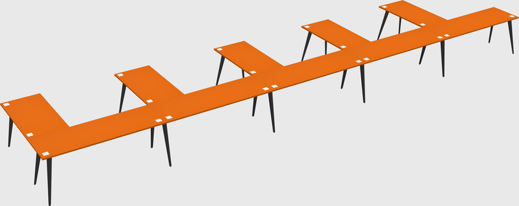 Modern l-shaped office desk