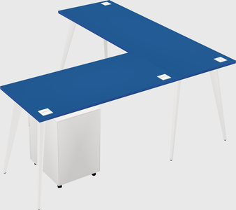 Modern l-shaped office desk