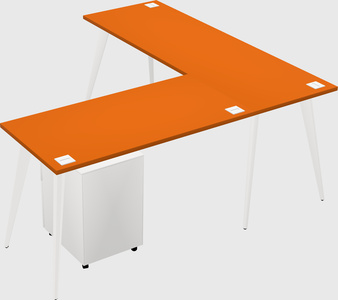 Modern l-shaped office desk