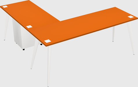 Modern l-shaped office desk