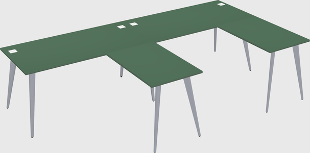 Modern l-shaped office desk