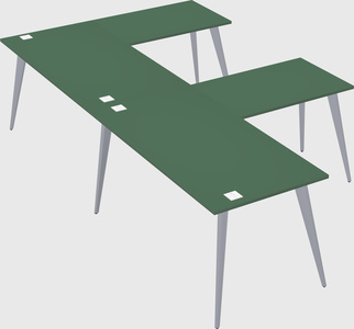 Modern l-shaped office desk