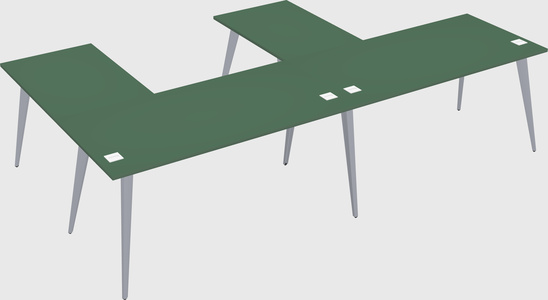 Modern l-shaped office desk