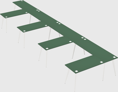 Modern l-shaped office desk