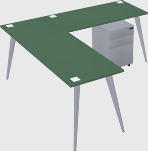 Modern l-shaped office desk