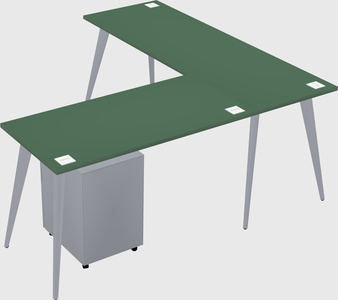 Modern l-shaped office desk
