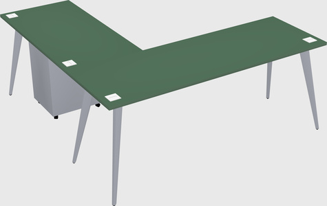Modern l-shaped office desk