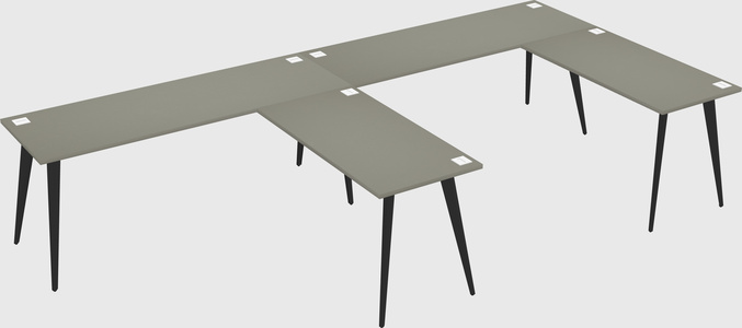 Modern l-shaped office desk