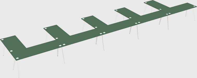 Modern l-shaped office desk