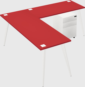 Modern l-shaped office desk