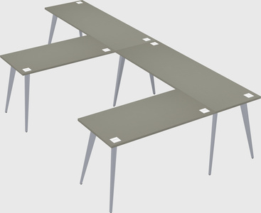 Modern l-shaped office desk