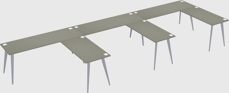 Modern l-shaped office desk
