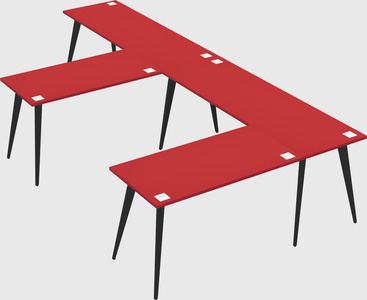 Modern l-shaped office desk
