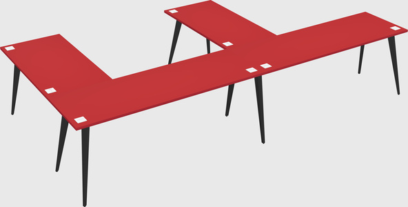 Modern l-shaped office desk