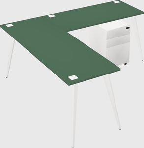 Modern l-shaped office desk