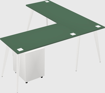 Modern l-shaped office desk