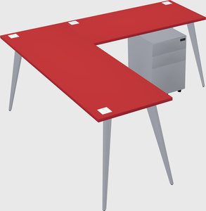 Modern l-shaped office desk