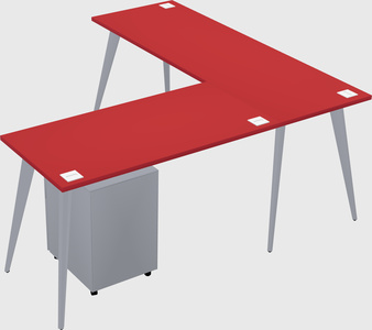 Modern l-shaped office desk