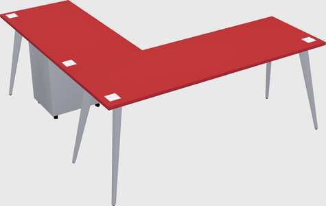 Modern l-shaped office desk