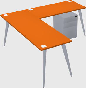 Modern l-shaped office desk