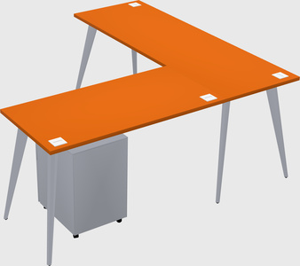 Modern l-shaped office desk