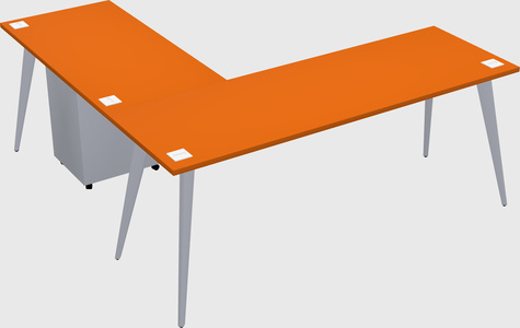 Modern l-shaped office desk