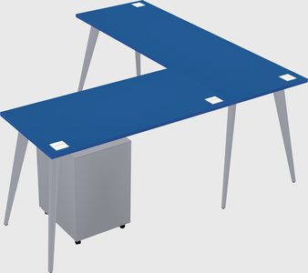 Modern l-shaped office desk