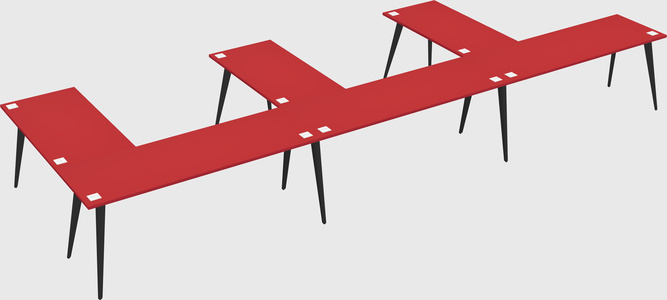Modern l-shaped office desk