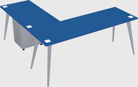 Modern l-shaped office desk