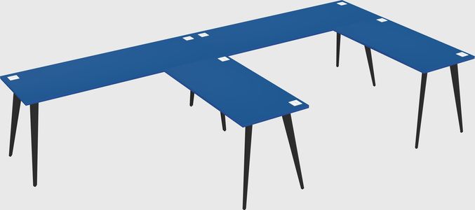 Modern l-shaped office desk