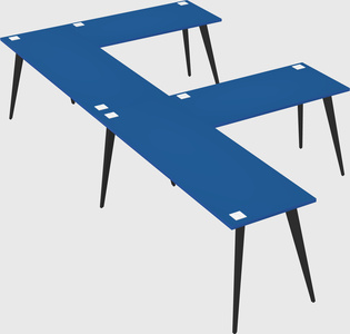 Modern l-shaped office desk
