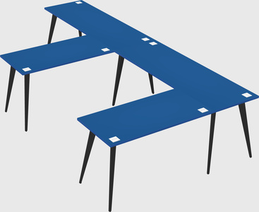 Modern l-shaped office desk