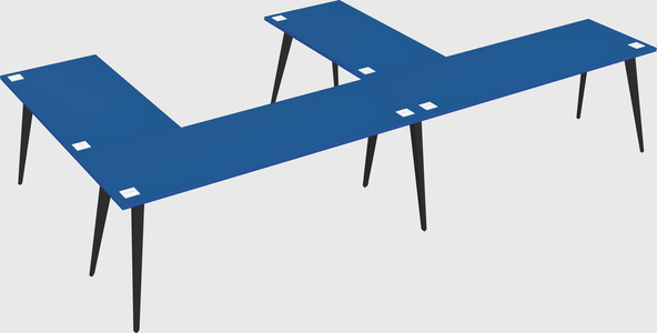 Modern l-shaped office desk