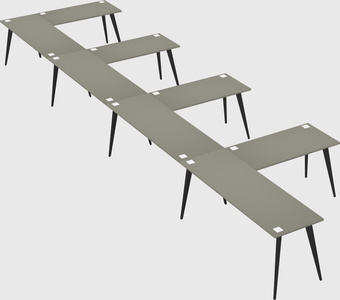 Modern l-shaped office desk