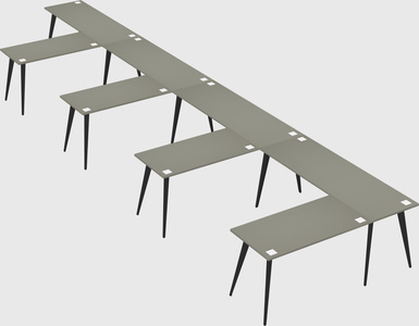 Modern l-shaped office desk