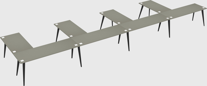 Modern l-shaped office desk