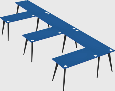 Modern l-shaped office desk