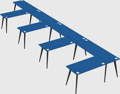 Modern l-shaped office desk