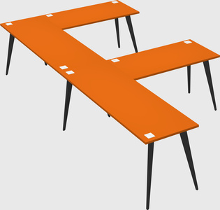 Modern l-shaped office desk