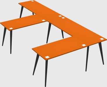 Modern l-shaped office desk