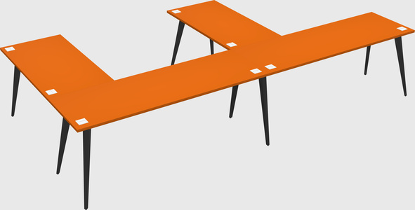 Modern l-shaped office desk