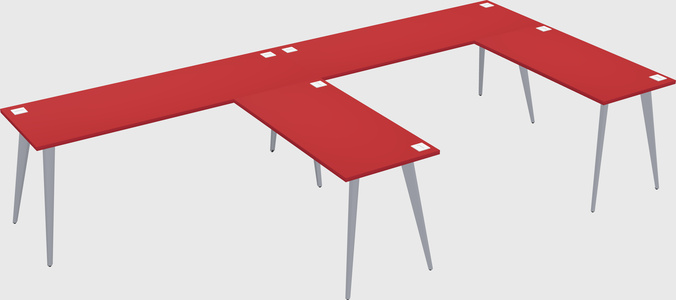 Modern l-shaped office desk