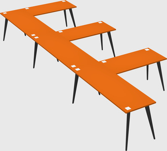 Modern l-shaped office desk