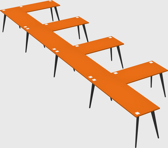 Modern l-shaped office desk