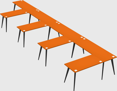 Modern l-shaped office desk