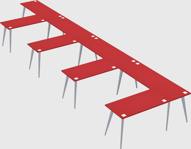 Modern l-shaped office desk